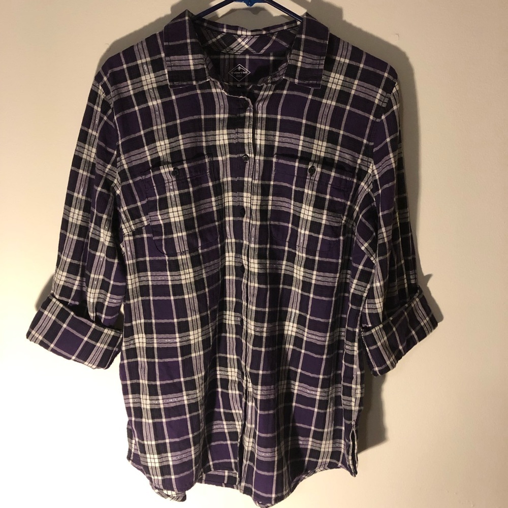 St. John’s Bay Women’s Purple Flannel XL
